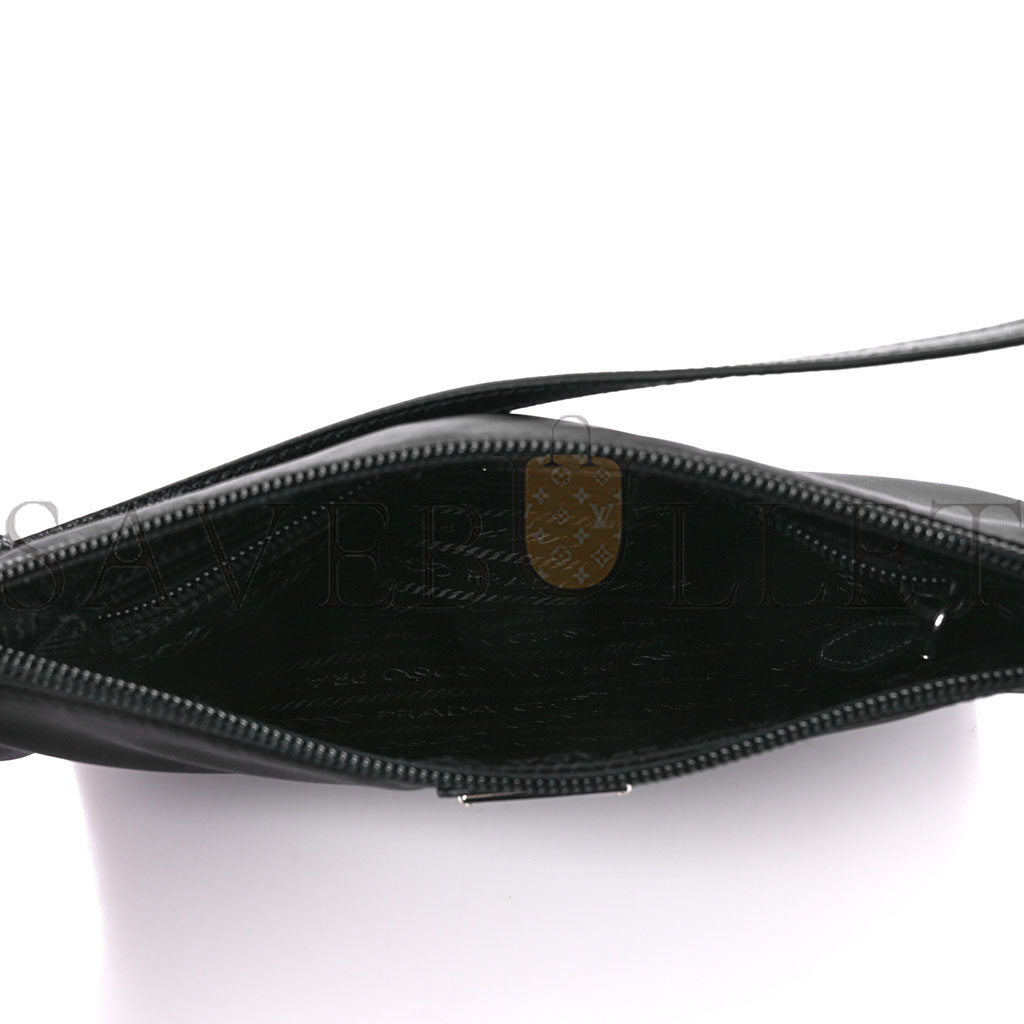PRADA RE-NYLON VELA POUCH BLACK (24*18*14cm) PRADA RE-NYLON VELA POUCH BLACK (24*18*14cm)