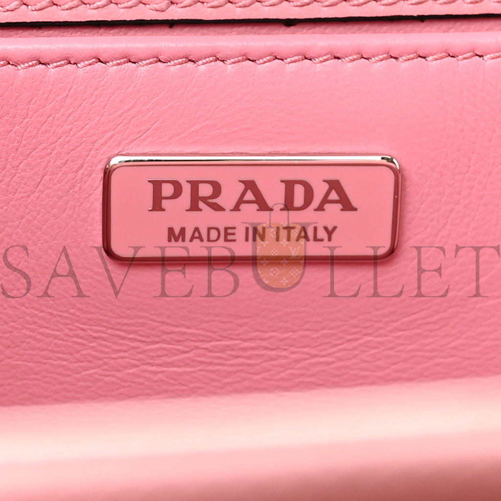 PRADA SAFFIANO CITY CALF LIGHT FRAME BAG PINK (22*18*9cm) PRADA SAFFIANO CITY CALF LIGHT FRAME BAG PINK (22*18*9cm)