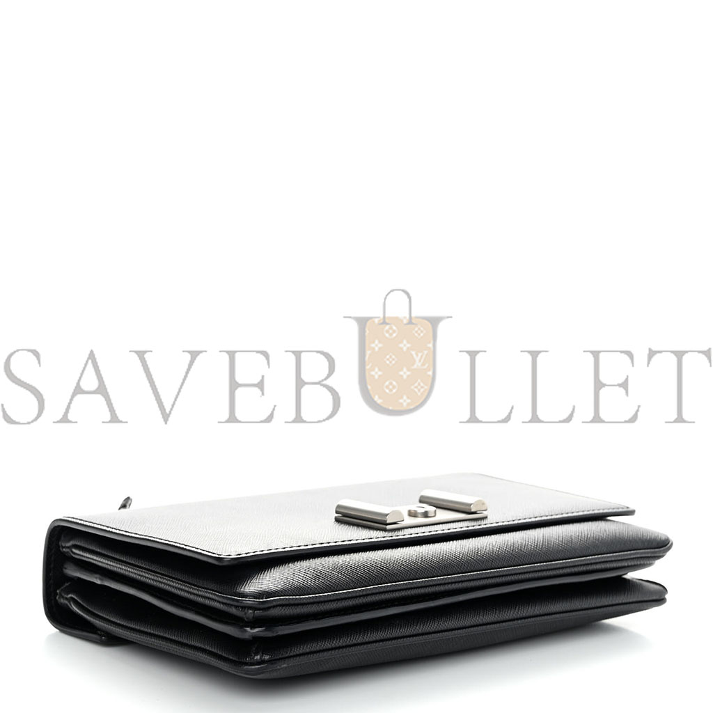 PRADA SAFFIANO LUX CHAIN SHOULDER BAG BLACK (24*15*6cm) PRADA SAFFIANO LUX CHAIN SHOULDER BAG BLACK (24*15*6cm)