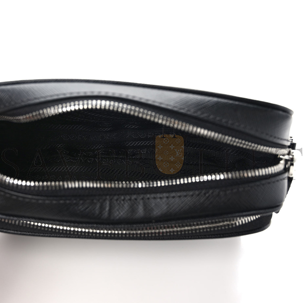PRADA SAFFIANO SHOULDER BAG BLACK (20*14*8cm) PRADA SAFFIANO SHOULDER BAG BLACK (20*14*8cm)