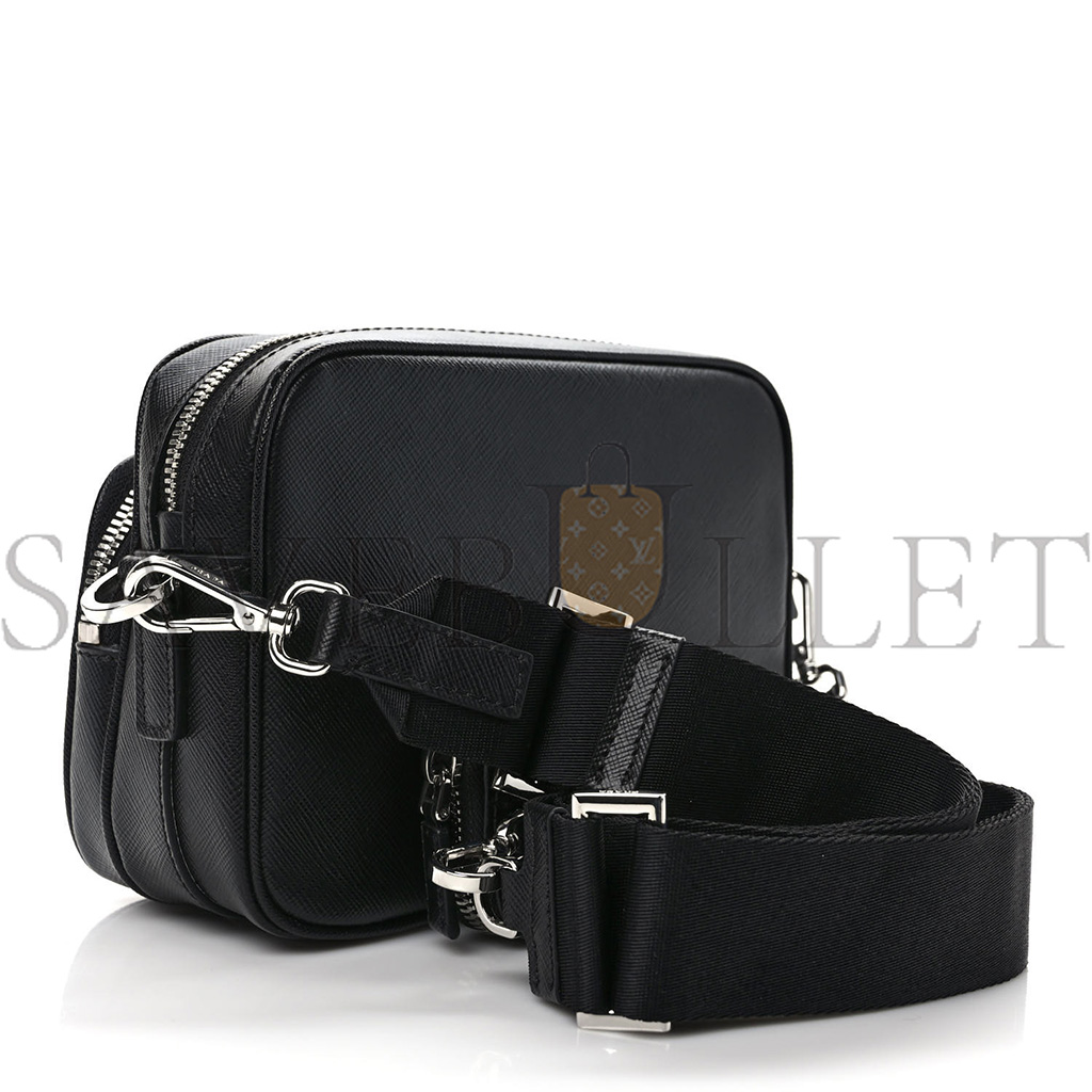 PRADA SAFFIANO SHOULDER BAG BLACK (20*14*8cm) PRADA SAFFIANO SHOULDER BAG BLACK (20*14*8cm)
