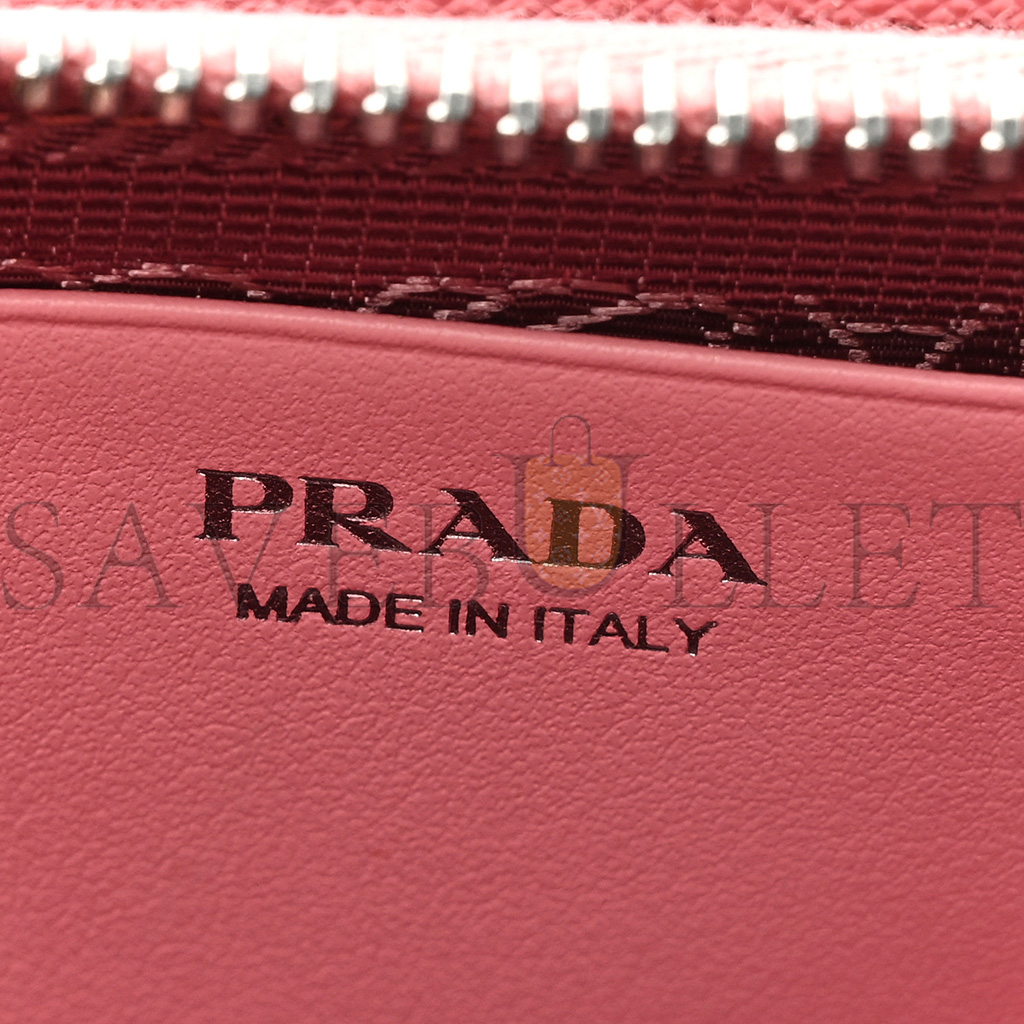 PRADA SAFFIANO MINI CROSSBODY POUCH PETAL PINK (15*10*4cm) PRADA SAFFIANO MINI CROSSBODY POUCH PETAL PINK (15*10*4cm)