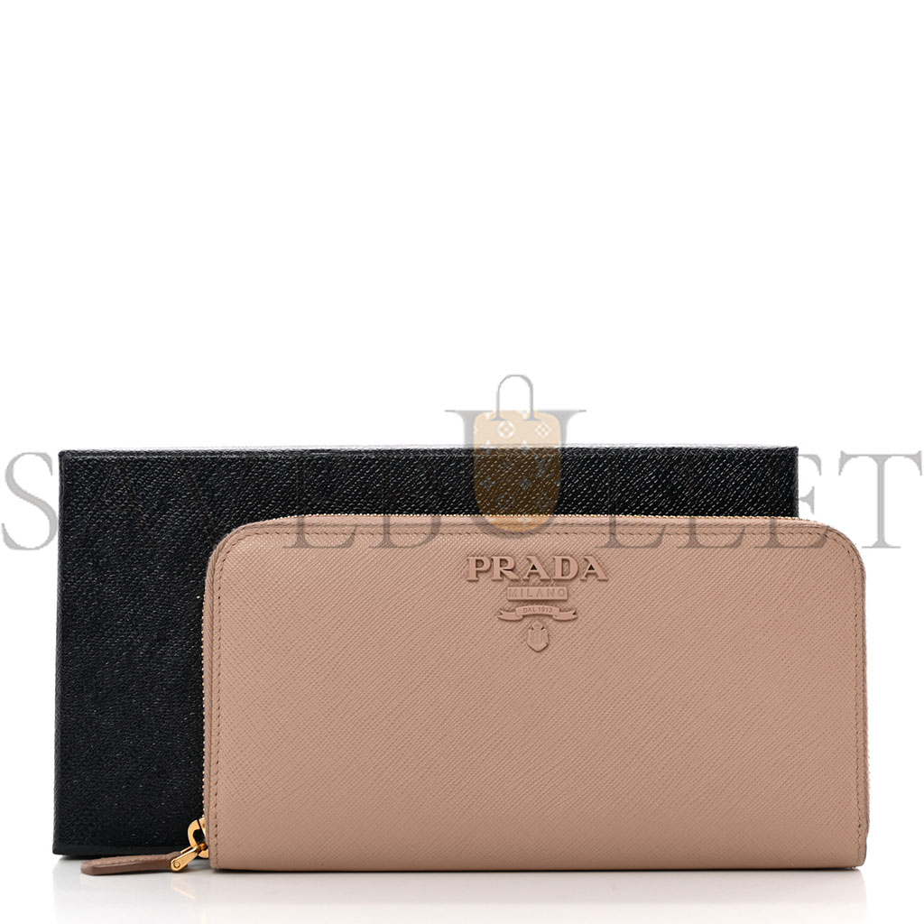PRADA SAFFIANO SHINE ZIP AROUND WALLET CIPRIA (20*11*2cm) PRADA SAFFIANO SHINE ZIP AROUND WALLET CIPRIA (20*11*2cm)