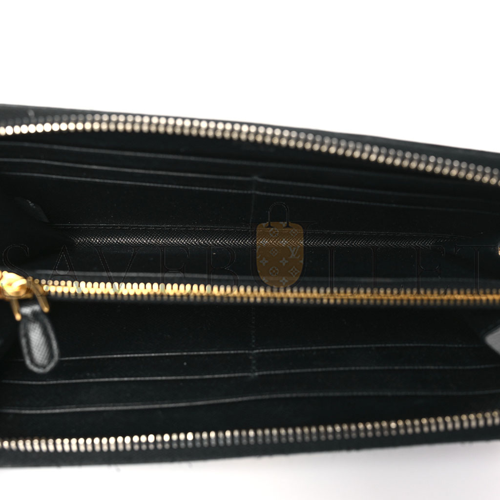 PRADA SAFFIANO METAL ZIP AROUND WALLET BLACK (18*10*2cm) PRADA SAFFIANO METAL ZIP AROUND WALLET BLACK (18*10*2cm)