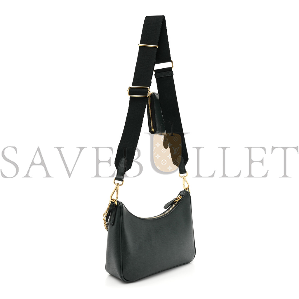 PRADA SAFFIANO RE-EDITION 2005 SHOULDER BAG SMERALDO (22*18*6cm) PRADA SAFFIANO RE-EDITION 2005 SHOULDER BAG SMERALDO (22*18*6cm)