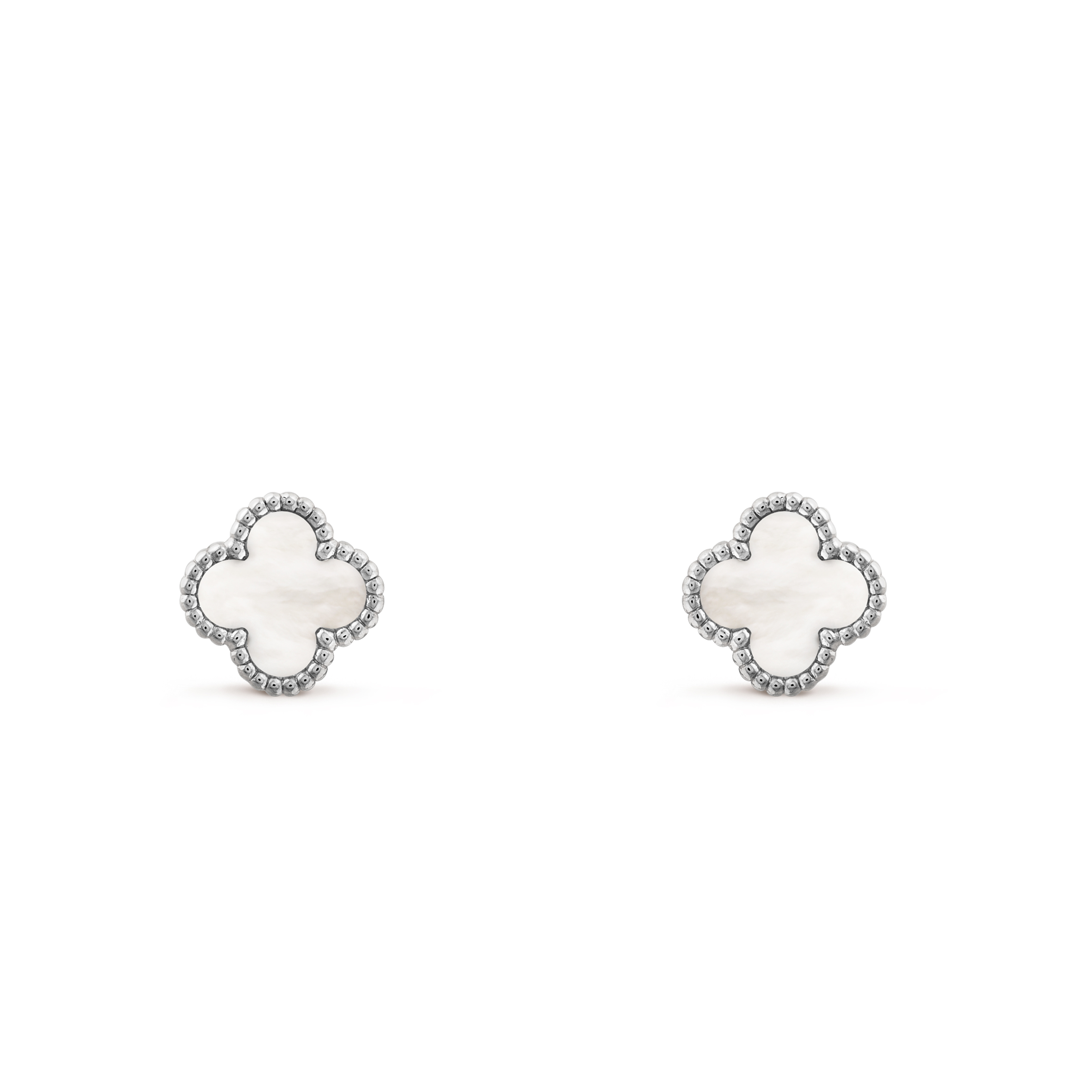 VAN CLEEF ARPELS SWEET ALHAMBRA EARSTUDS - WHITE GOLD, MOTHER-OF-PEARL VCARG12000 VAN CLEEF ARPELS SWEET ALHAMBRA EARSTUDS - WHITE GOLD, MOTHER-OF-PEARL VCARG12000