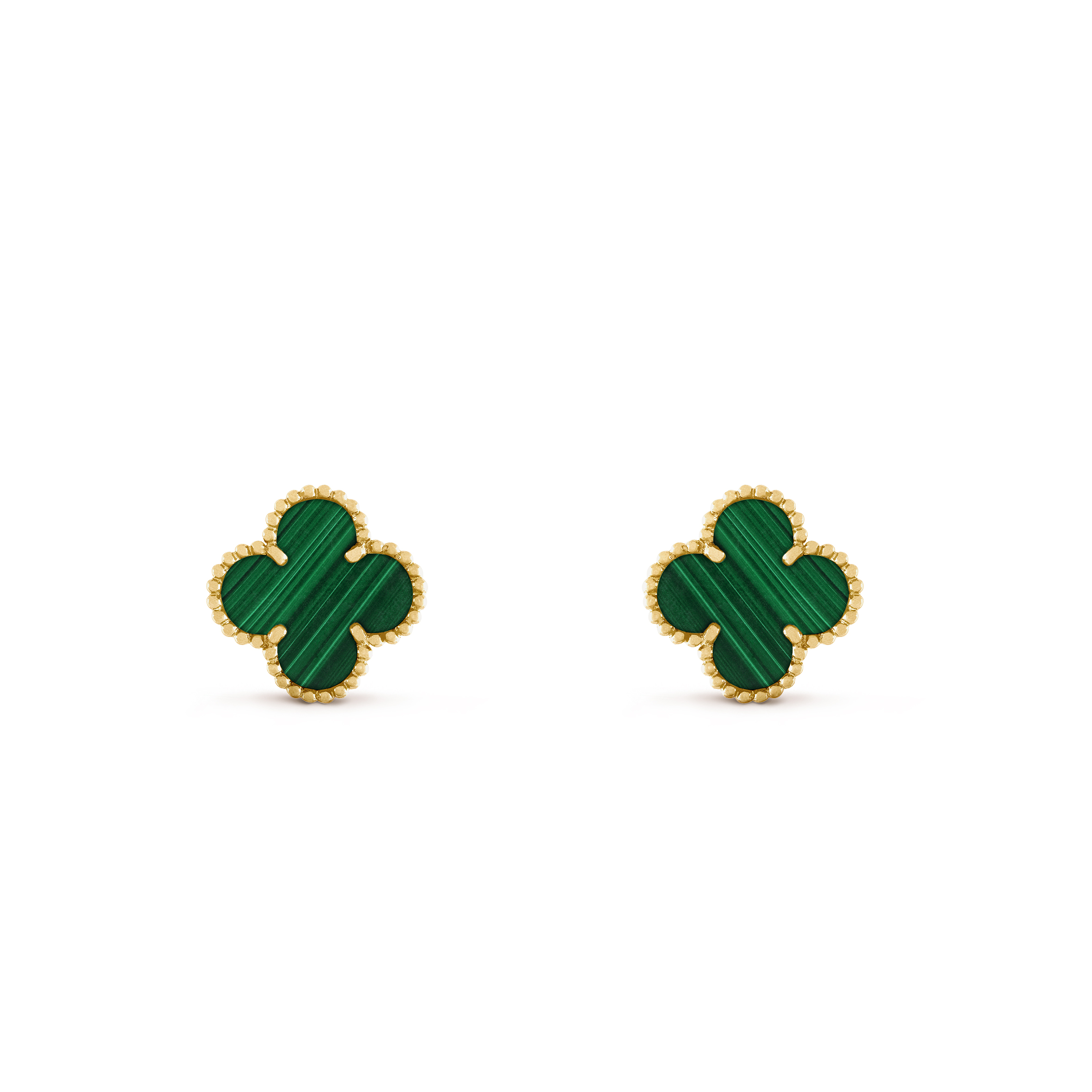 VAN CLEEF ARPELS VINTAGE ALHAMBRA EARRINGS - YELLOW GOLD, MALACHITE VCARO3QL00 VAN CLEEF ARPELS VINTAGE ALHAMBRA EARRINGS - YELLOW GOLD, MALACHITE VCARO3QL00