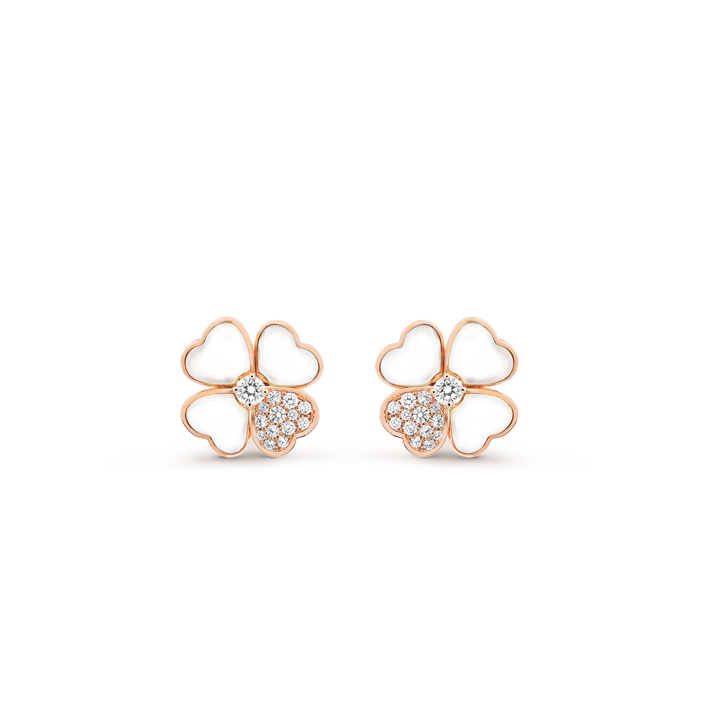 VAN CLEEF ARPELS COSMOS EARRINGS, MEDIUM MODEL - ROSE GOLD, DIAMOND, MOTHER-OF-PEARL VCARO5BZ00 VAN CLEEF ARPELS COSMOS EARRINGS, MEDIUM MODEL - ROSE GOLD, DIAMOND, MOTHER-OF-PEARL VCARO5BZ00