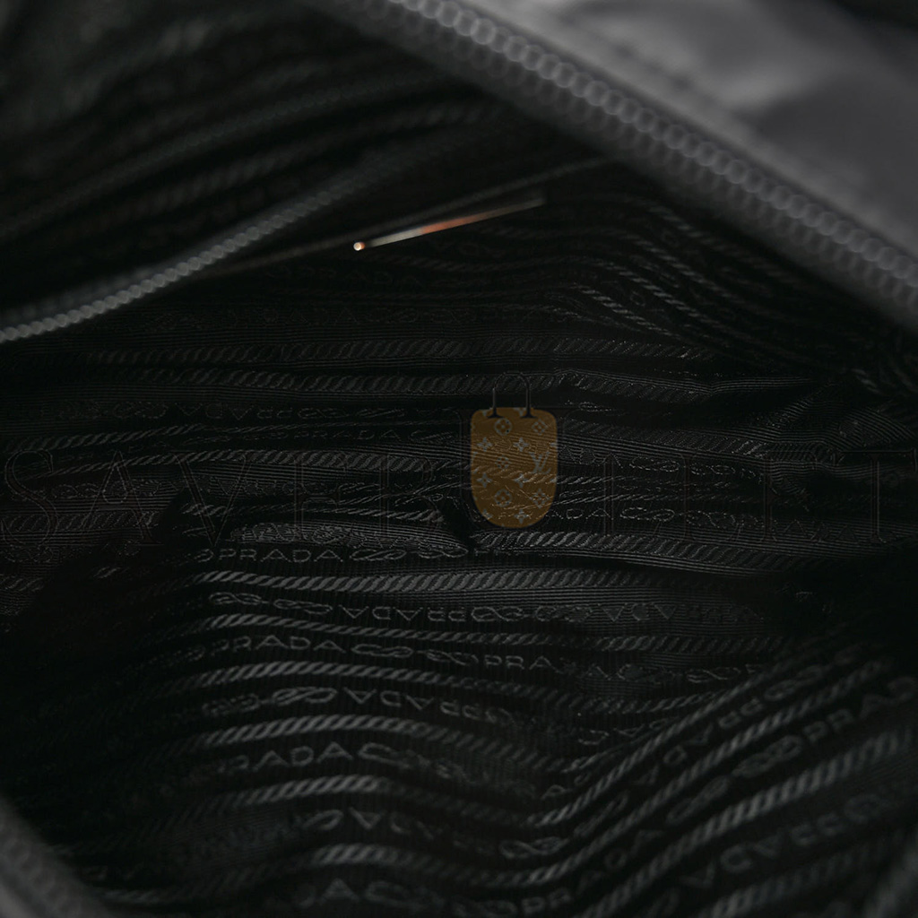 PRADA TESSUTO NYLON VELA RE-EDITION SHOULDER BAG BLACK (25*21*10cm) PRADA TESSUTO NYLON VELA RE-EDITION SHOULDER BAG BLACK (25*21*10cm)
