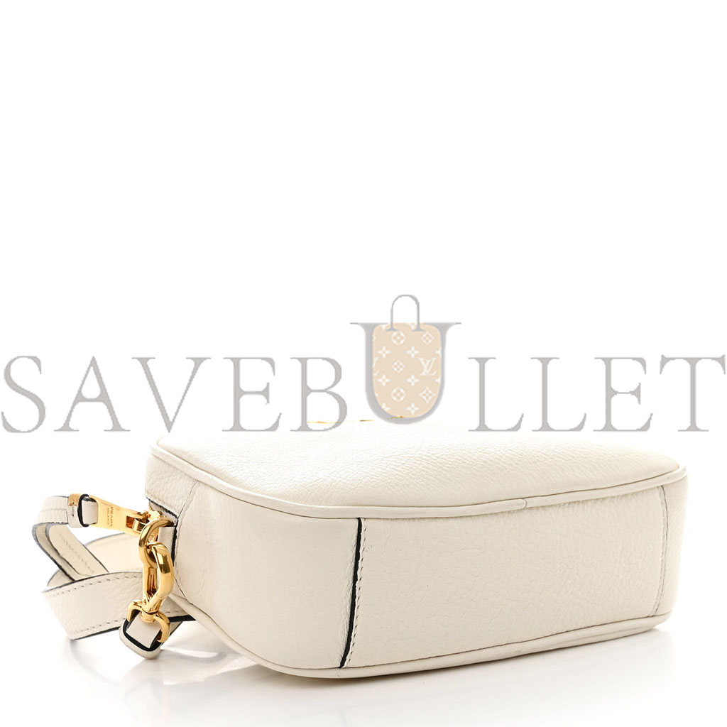 PRADA VITELLO DAINO CAMERA CROSSBODY BIANCO (19*12*2cm) PRADA VITELLO DAINO CAMERA CROSSBODY BIANCO (19*12*2cm)