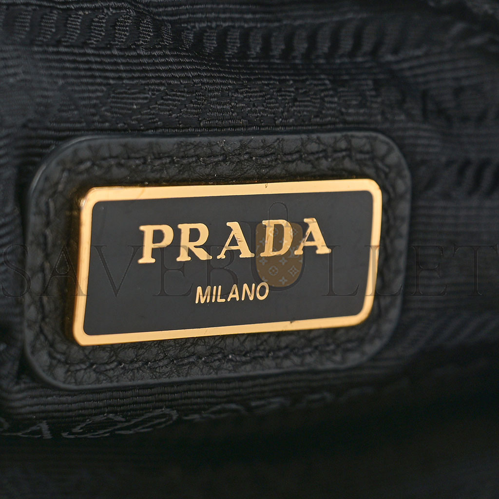PRADA VITELLO DAINO CAMERA CROSSBODY BLACK (24*15*10cm) PRADA VITELLO DAINO CAMERA CROSSBODY BLACK (24*15*10cm)