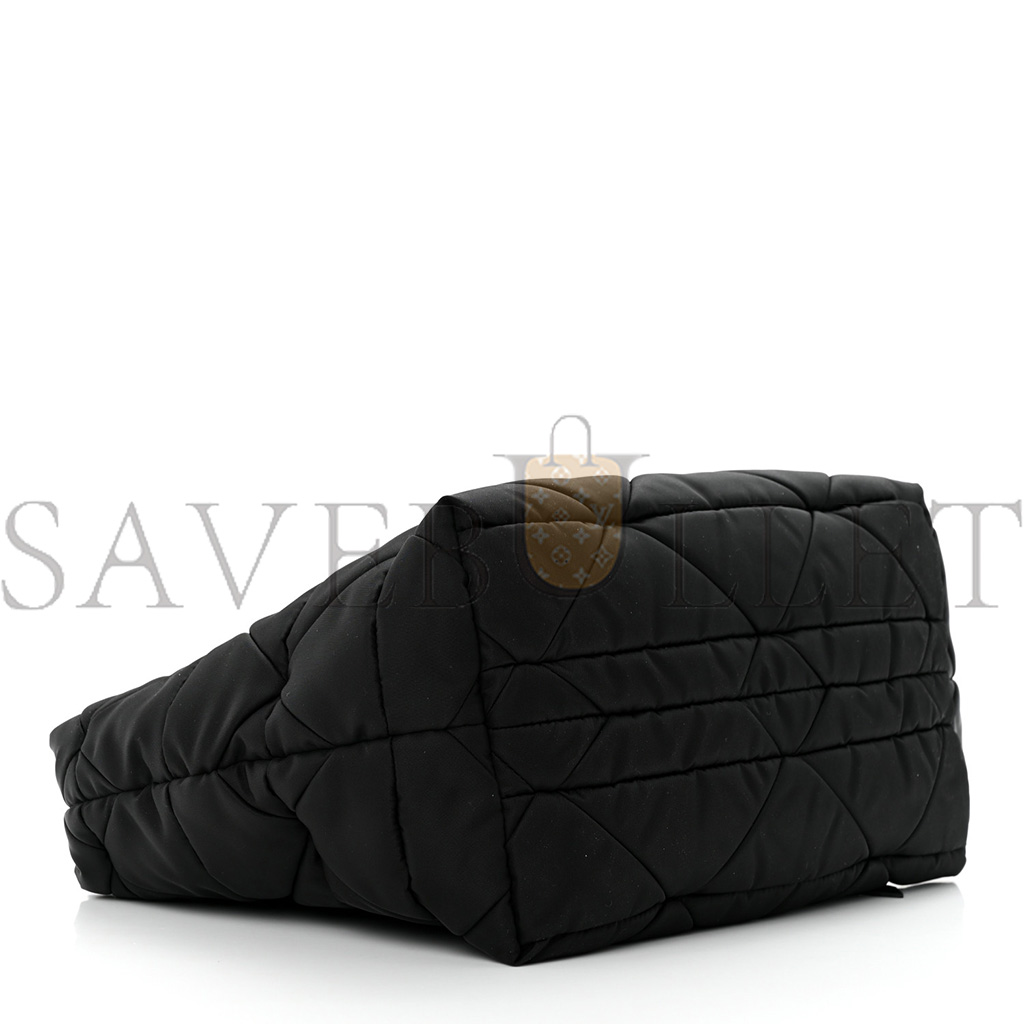 PRADA TESSUTO NYLON TRIANGLE SMALL PADDED TOTE BLACK (28*20*16cm) PRADA TESSUTO NYLON TRIANGLE SMALL PADDED TOTE BLACK (28*20*16cm)