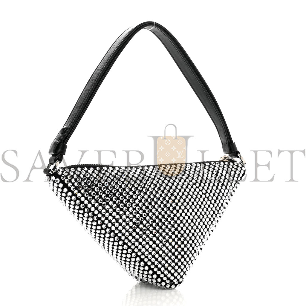PRADA SATIN CRYSTAL TRIANGLE POUCH CRISTAL (26*15*6m) PRADA SATIN CRYSTAL TRIANGLE POUCH CRISTAL (26*15*6m)