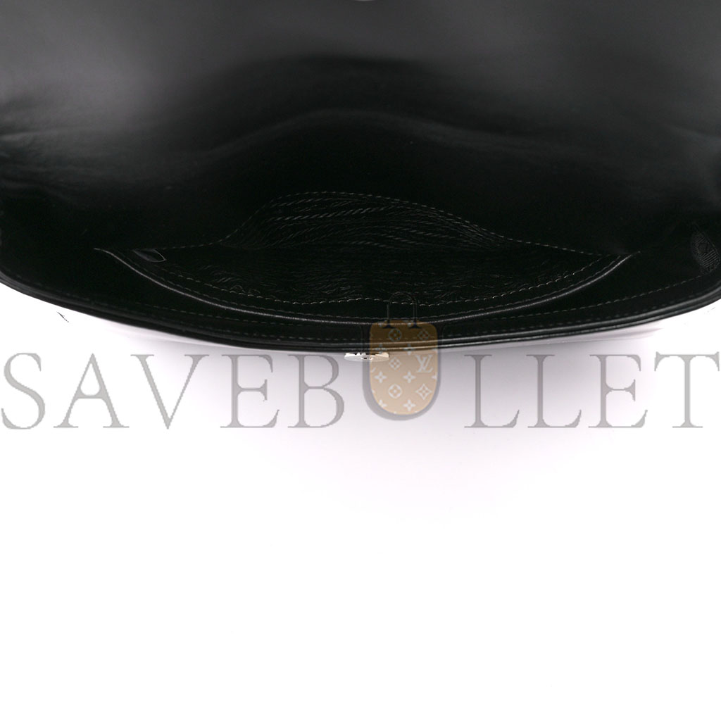 PRADA SPAZZOLATO CLEO FLAP SHOULDER BAG BLACK (22*17*3cm) PRADA SPAZZOLATO CLEO FLAP SHOULDER BAG BLACK (22*17*3cm)