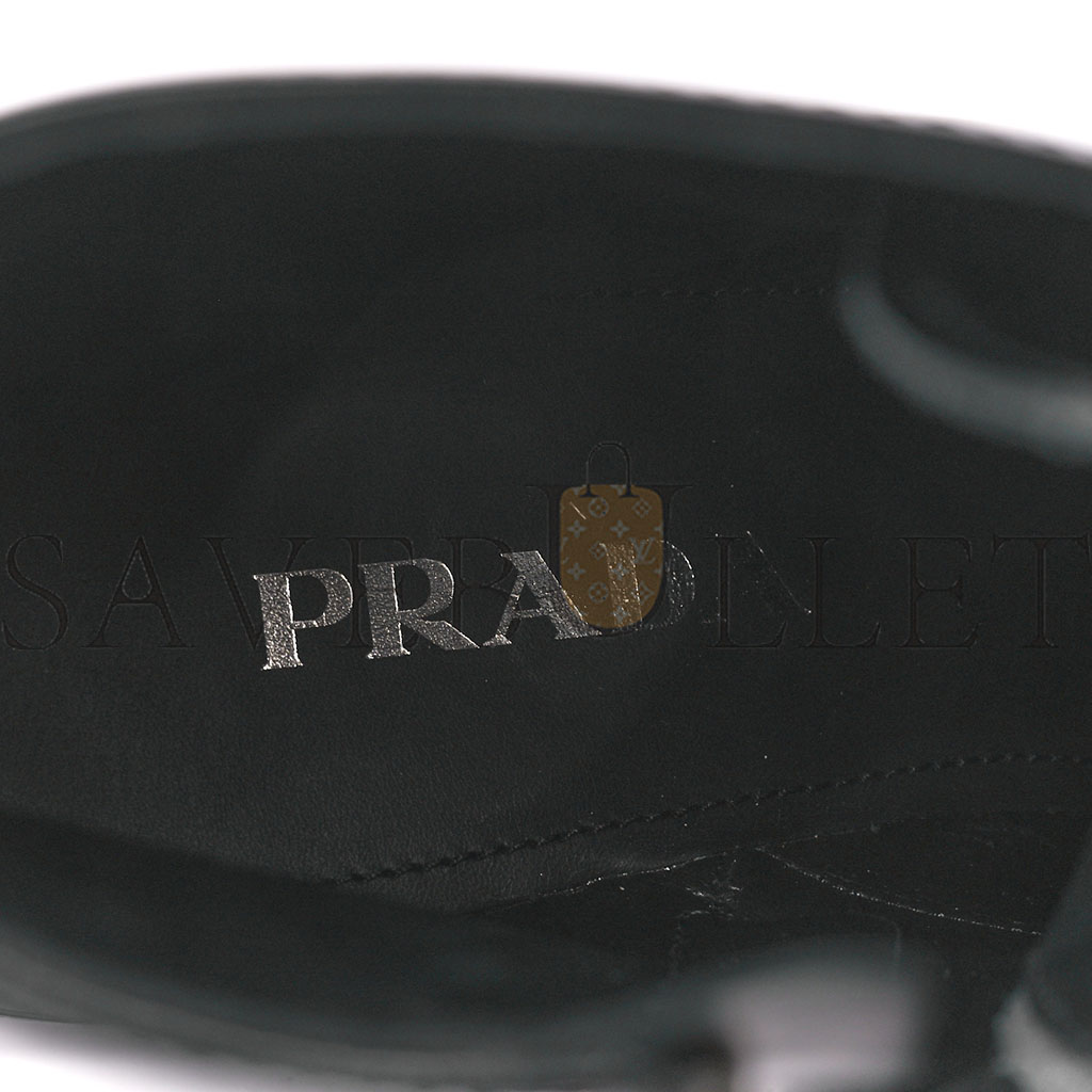 PRADA SPAZZOLATO CHOCOLATE 50MM COMBAT BOOTS 40 BLACK PRADA SPAZZOLATO CHOCOLATE 50MM COMBAT BOOTS 40 BLACK