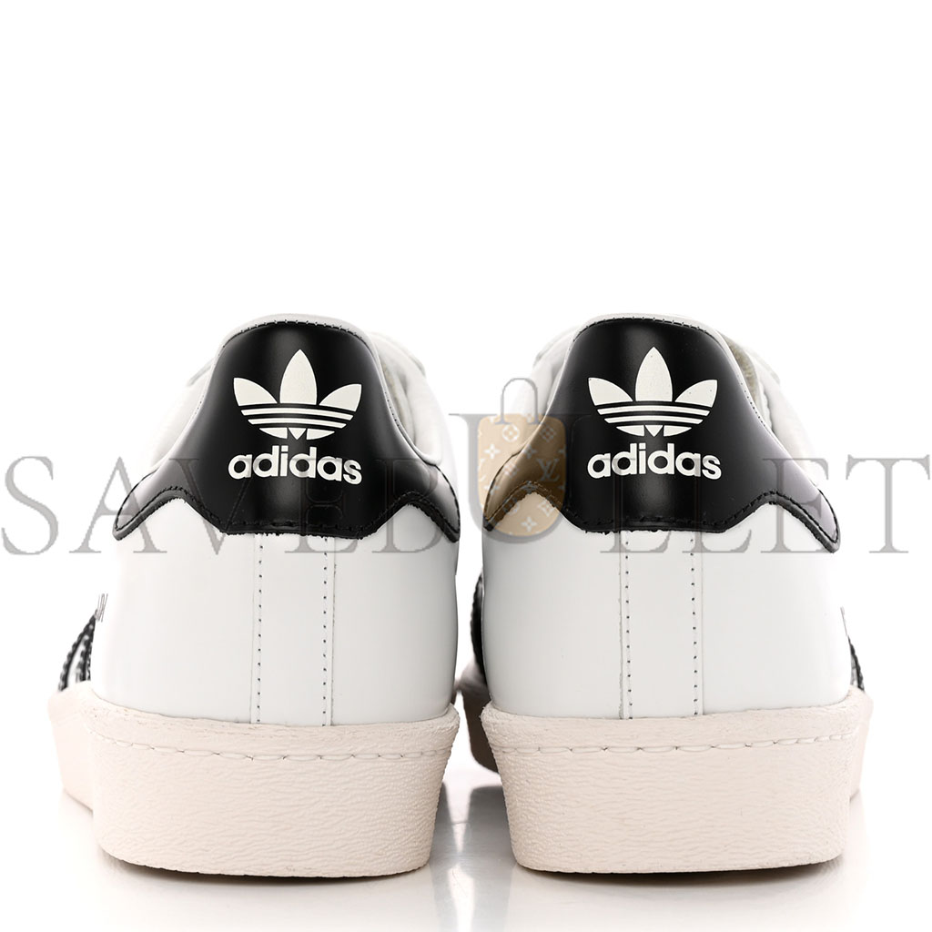 PRADA X ADIDAS BRUSHED CALFSKIN LOGO MENS SUPERSTAR SNEAKERS 7.5 WHITE BLACK PRADA X ADIDAS BRUSHED CALFSKIN LOGO MENS SUPERSTAR SNEAKERS 7.5 WHITE BLACK