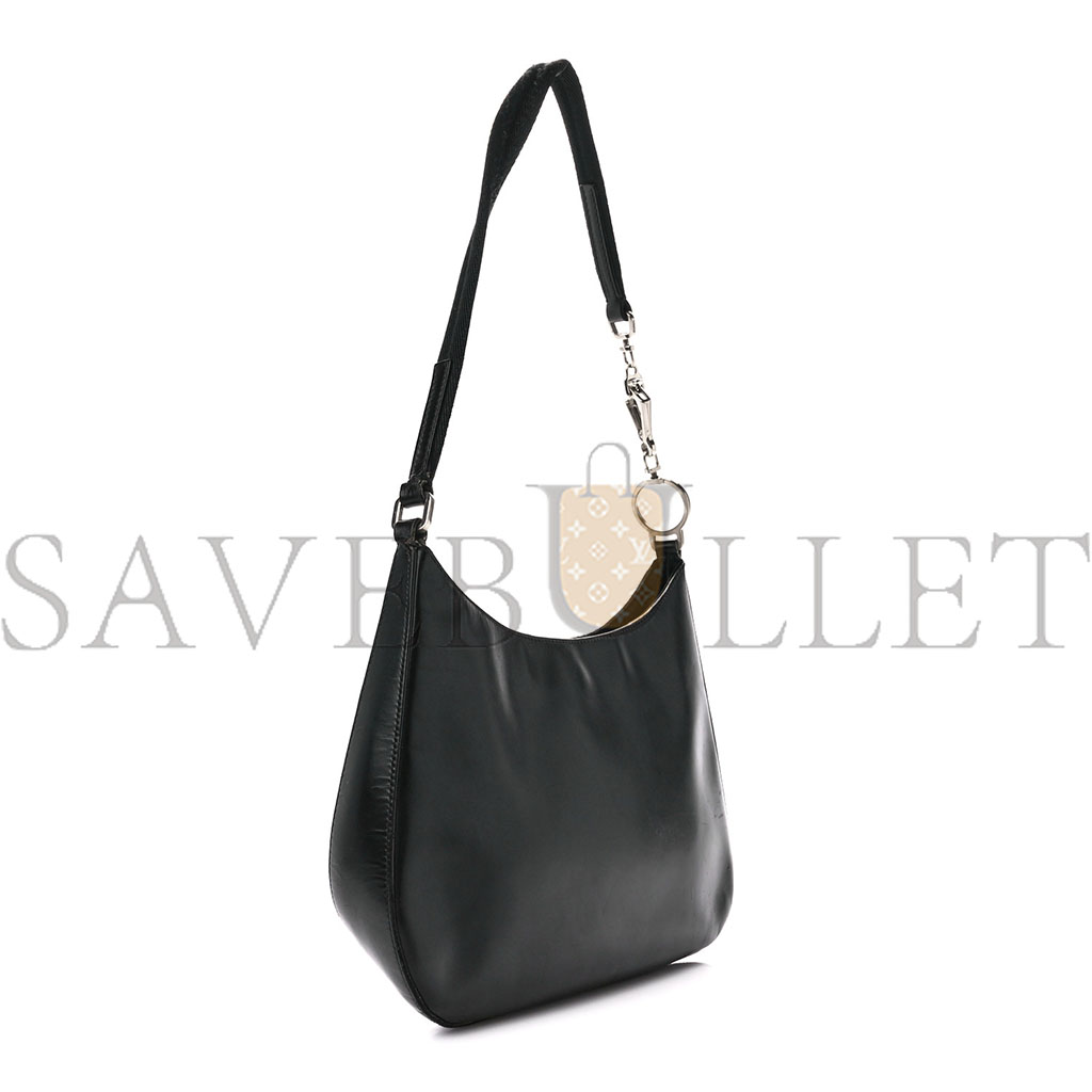 PRADA VITELLO TREND CLEO SHOULDER BAG BLACK (27*18*6cm) PRADA VITELLO TREND CLEO SHOULDER BAG BLACK (27*18*6cm)