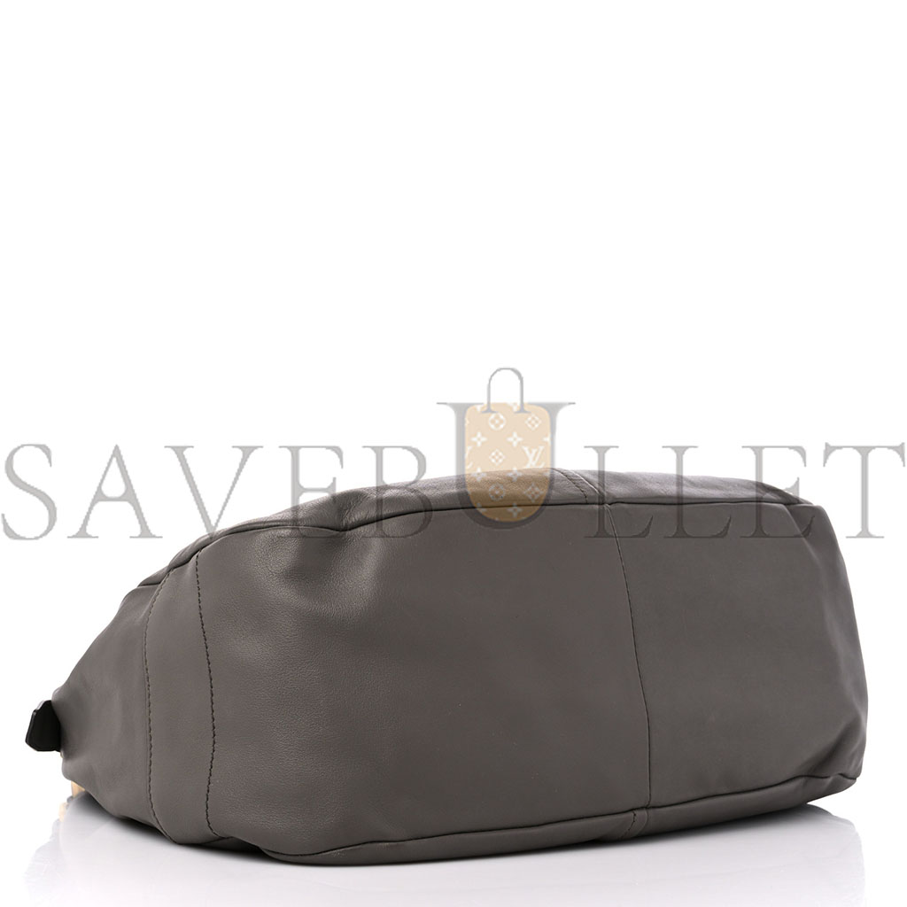 PRADA SOFT CALF HOBO BAMBU GREY (32*29*14cm) PRADA SOFT CALF HOBO BAMBU GREY (32*29*14cm)