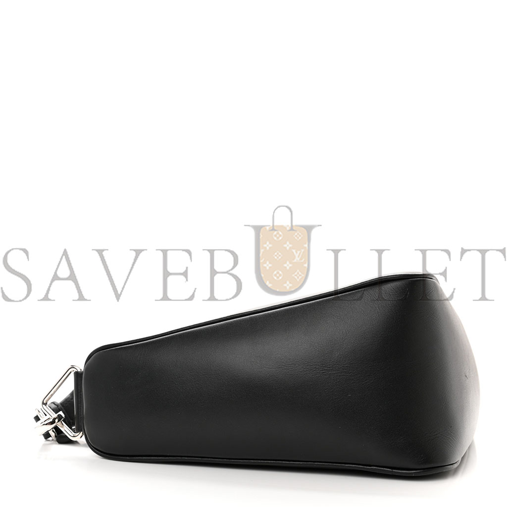 PRADA SOFTY CALFSKIN TRIANGLE SHOULDER BAG BLACK (28*16*10cm) PRADA SOFTY CALFSKIN TRIANGLE SHOULDER BAG BLACK (28*16*10cm)