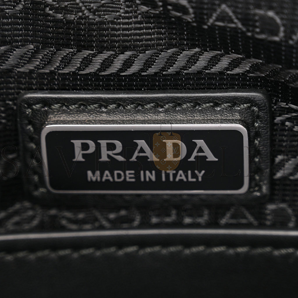 PRADA SOFTY CALFSKIN TRIANGLE SHOULDER BAG BLACK (28*16*10cm) PRADA SOFTY CALFSKIN TRIANGLE SHOULDER BAG BLACK (28*16*10cm)