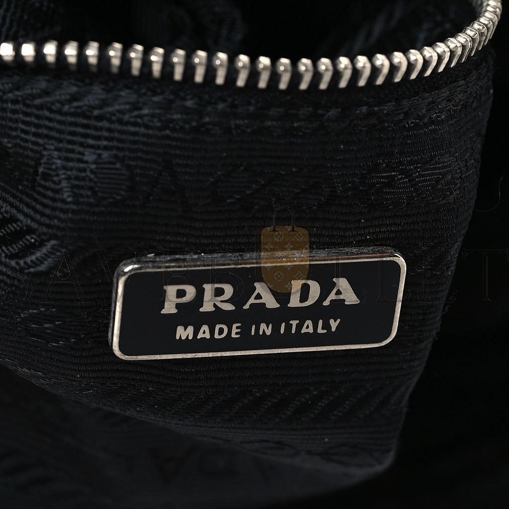 PRADA TESSUTO NYLON VITELLO HOBO NAVY (19*13*10cm) PRADA TESSUTO NYLON VITELLO HOBO NAVY (19*13*10cm)