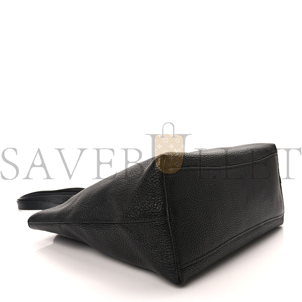 PRADA VITELLO DAINO EMBOSSED LOGO TOTE BLACK (30*26*14cm) PRADA VITELLO DAINO EMBOSSED LOGO TOTE BLACK (30*26*14cm)