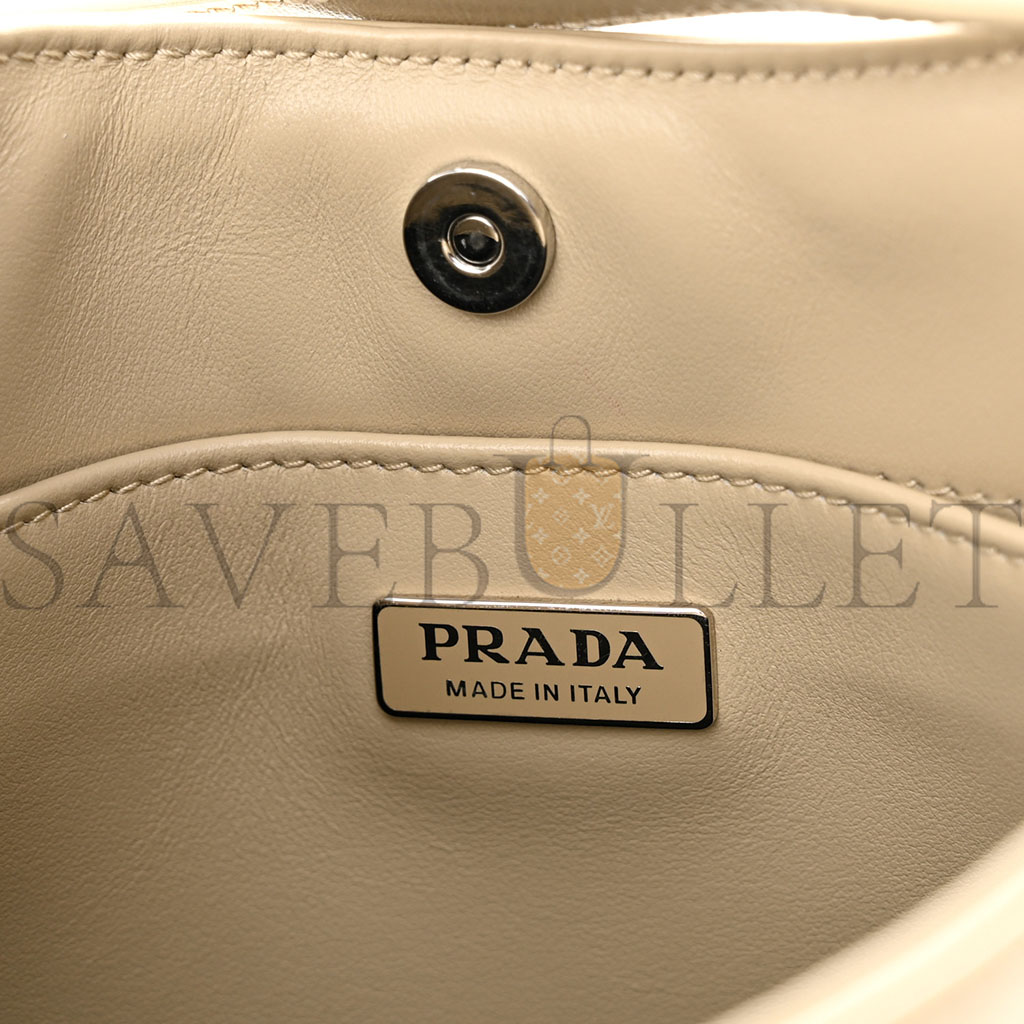 PRADA SPAZZOLATO CLEO SHOULDER BAG DESERTO (27*23*5cm) PRADA SPAZZOLATO CLEO SHOULDER BAG DESERTO (27*23*5cm)