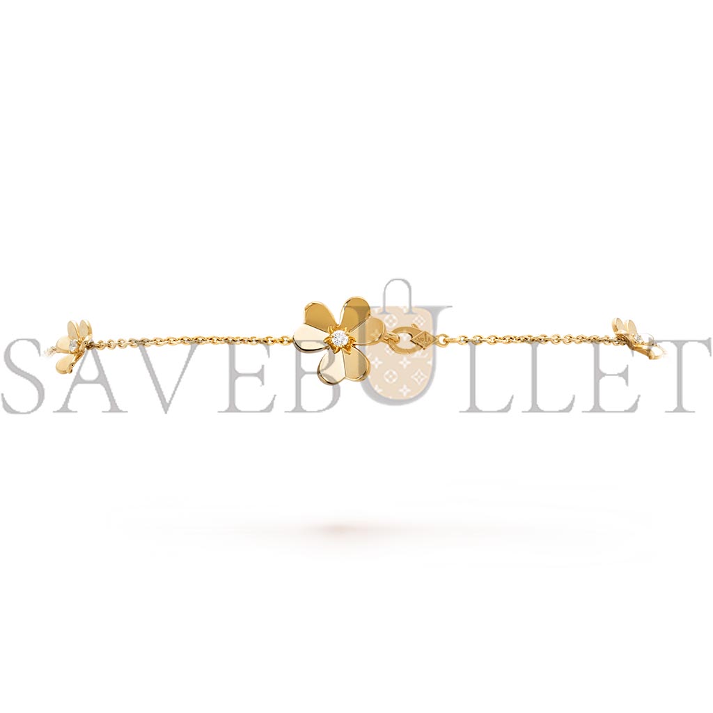 VAN CLEEF ARPELS FRIVOLE NECKLACE, 9 FLOWERS - YELLOW GOLD, DIAMOND VCARD31500 VAN CLEEF ARPELS FRIVOLE NECKLACE, 9 FLOWERS - YELLOW GOLD, DIAMOND VCARD31500