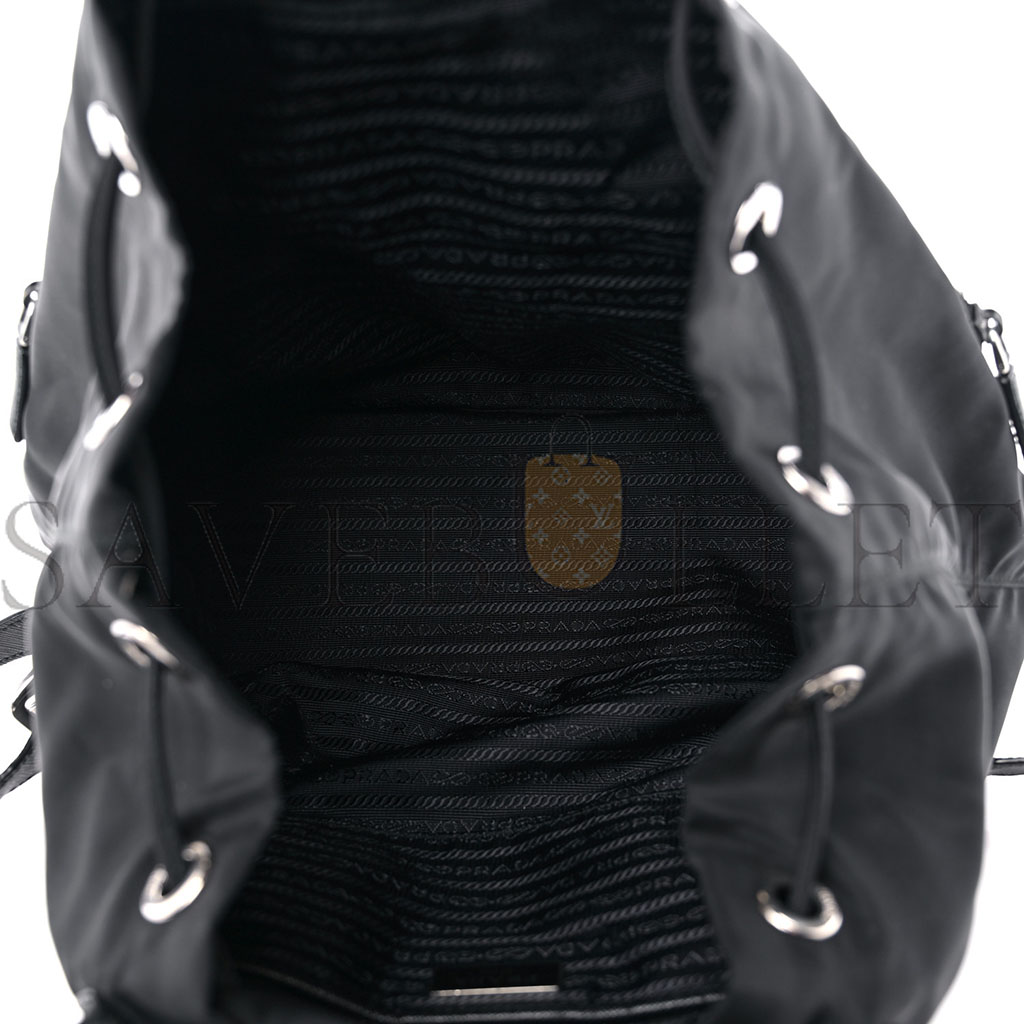 PRADA TESSUTO NYLON SAFFIANO MEDIUM BACKPACK BLACK (29*28*15cm) PRADA TESSUTO NYLON SAFFIANO MEDIUM BACKPACK BLACK (29*28*15cm)