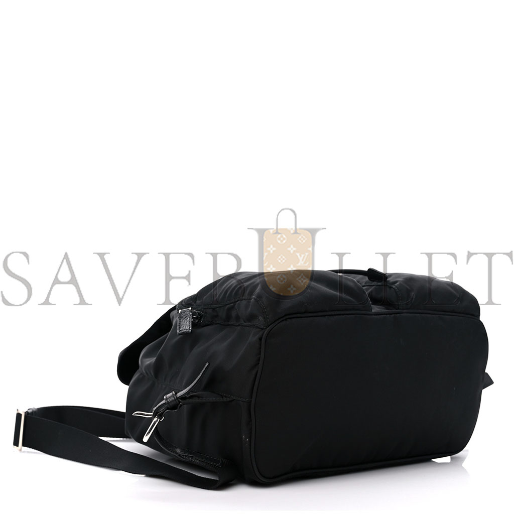 PRADA TESSUTO NYLON SAFFIANO MEDIUM BACKPACK BLACK (29*28*15cm) PRADA TESSUTO NYLON SAFFIANO MEDIUM BACKPACK BLACK (29*28*15cm)
