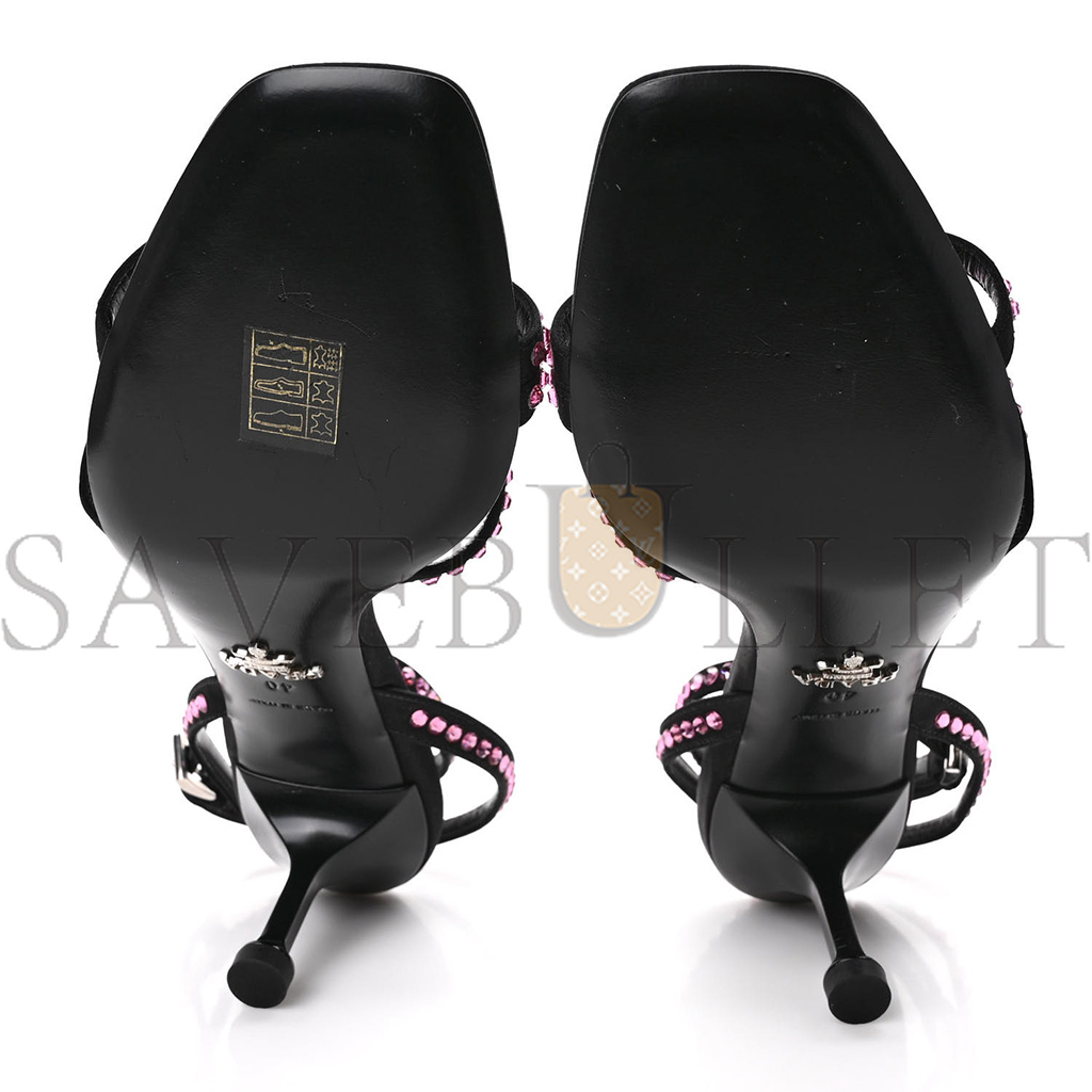 PRADA SUEDE CRYSTAL ANKLE STRAP 65MM SANDALS 40 ROSA PRADA SUEDE CRYSTAL ANKLE STRAP 65MM SANDALS 40 ROSA