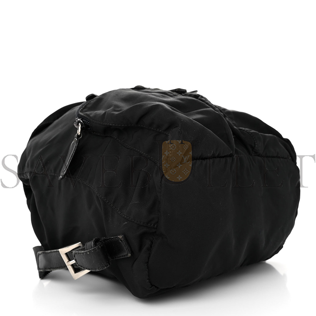 PRADA TESSUTO NYLON SAFFIANO SMALL BACKPACK BLACK (29*23*10cm) PRADA TESSUTO NYLON SAFFIANO SMALL BACKPACK BLACK (29*23*10cm)