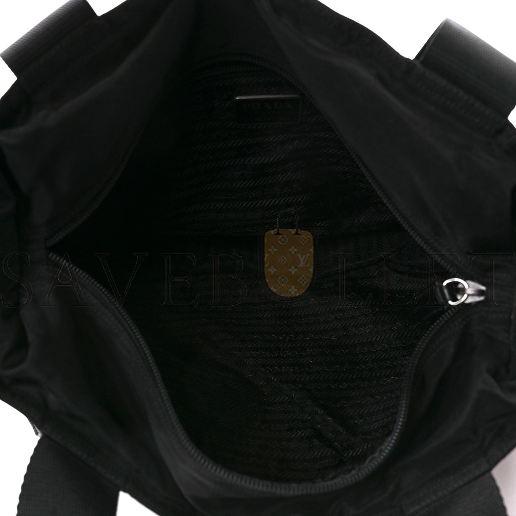 PRADA TESSUTO NYLON SAFFIANO TOTE BLACK (29*27*15cm) PRADA TESSUTO NYLON SAFFIANO TOTE BLACK (29*27*15cm)