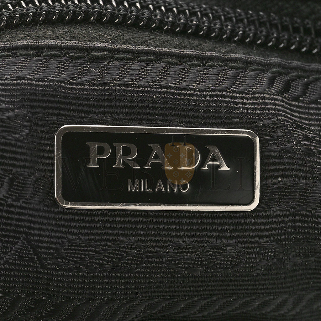 PRADA TESSUTO NYLON STUDDED NEW VELA HOBO BLACK FUOCO (29*20*7cm) PRADA TESSUTO NYLON STUDDED NEW VELA HOBO BLACK FUOCO (29*20*7cm)
