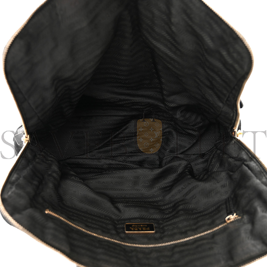 PRADA TESSUTO NYLON CALFSKIN TOTE BLACK (36*27*11cm) PRADA TESSUTO NYLON CALFSKIN TOTE BLACK (36*27*11cm)