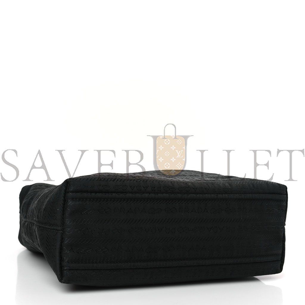 PRADA TESSUTO NYLON JACQUARD TOTE BLACK (22*20*8cm) PRADA TESSUTO NYLON JACQUARD TOTE BLACK (22*20*8cm)