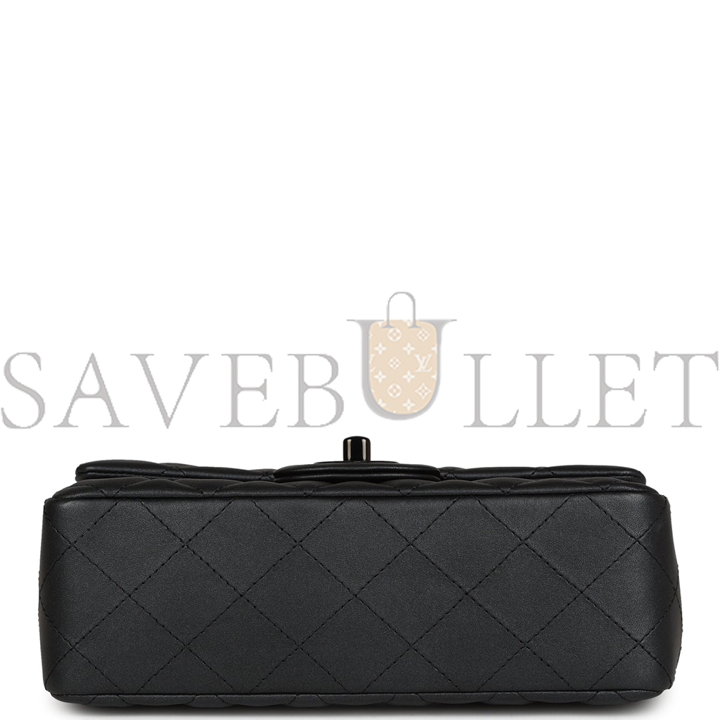 CHANEL MINI RECTANGULAR FLAP SO BLACK IRIDESCENT LAMBSKIN BLACK HARDWARE AP1116 (20*13*6cm) CHANEL MINI RECTANGULAR FLAP SO BLACK IRIDESCENT LAMBSKIN BLACK HARDWARE AP1116 (20*13*6cm)
