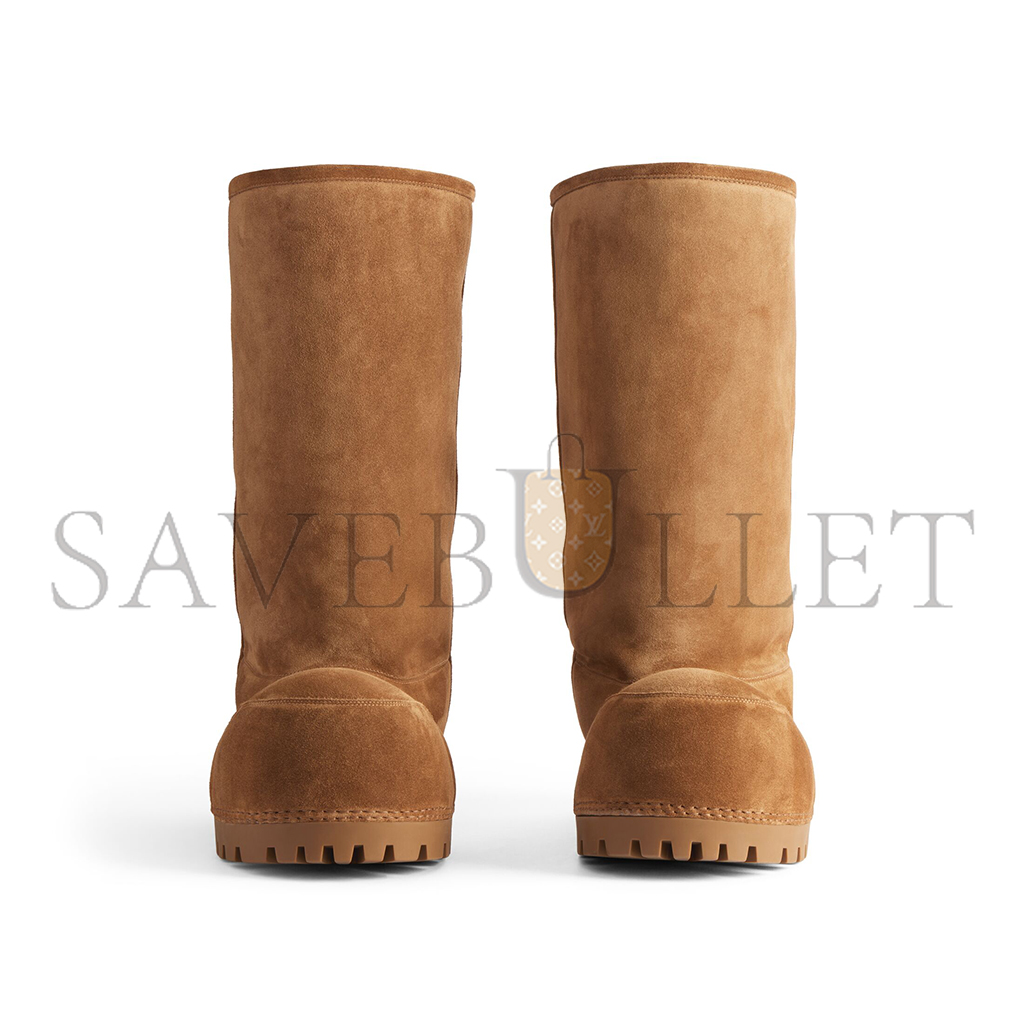 BALENCIAGA ALASKA FUR BROWN CALFSKIN AND WHITE SYNTHETIC BOOTS 802177WBFC12200 BALENCIAGA ALASKA FUR BROWN CALFSKIN AND WHITE SYNTHETIC BOOTS 802177WBFC12200