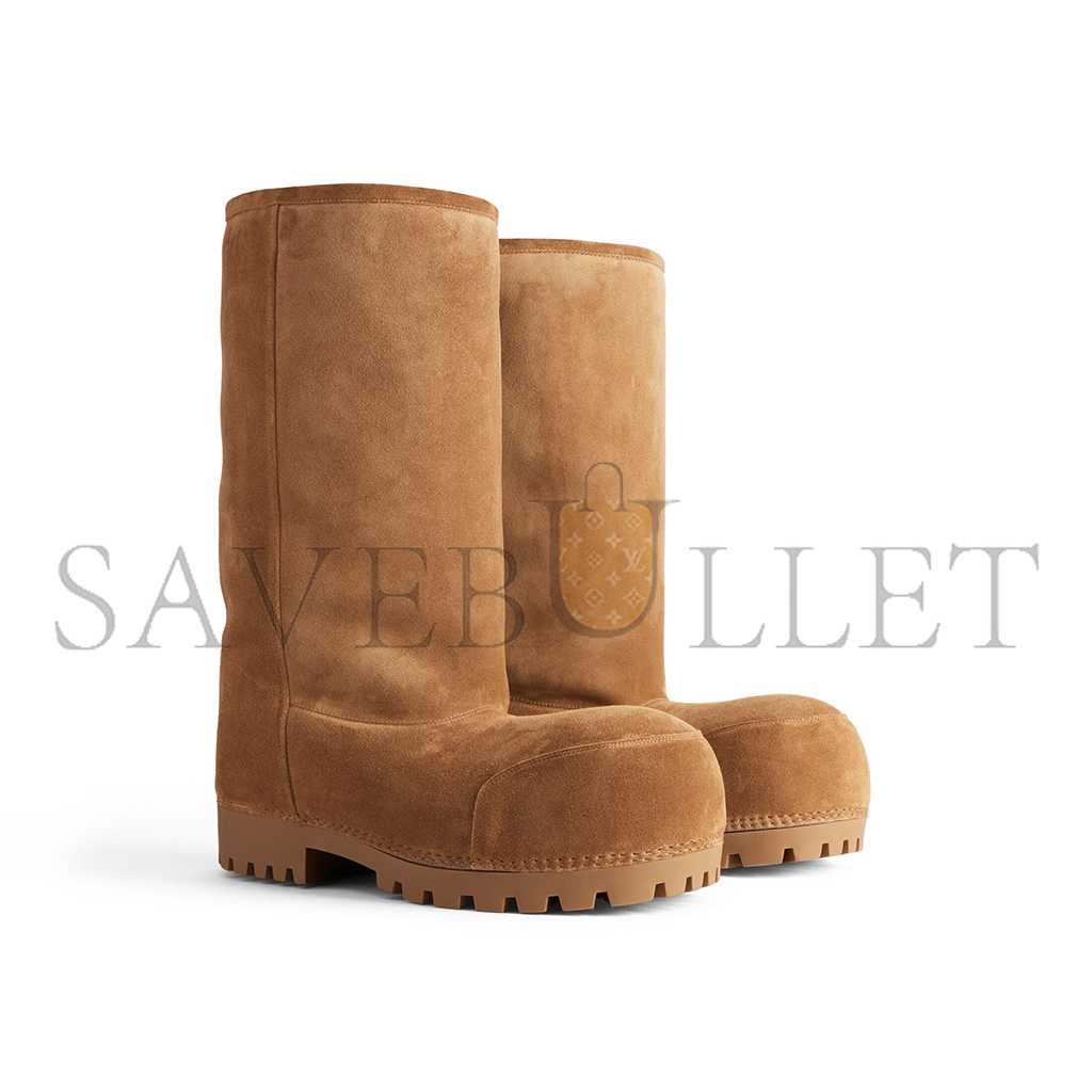 BALENCIAGA ALASKA FUR BROWN CALFSKIN AND WHITE SYNTHETIC BOOTS 802177WBFC12200 BALENCIAGA ALASKA FUR BROWN CALFSKIN AND WHITE SYNTHETIC BOOTS 802177WBFC12200