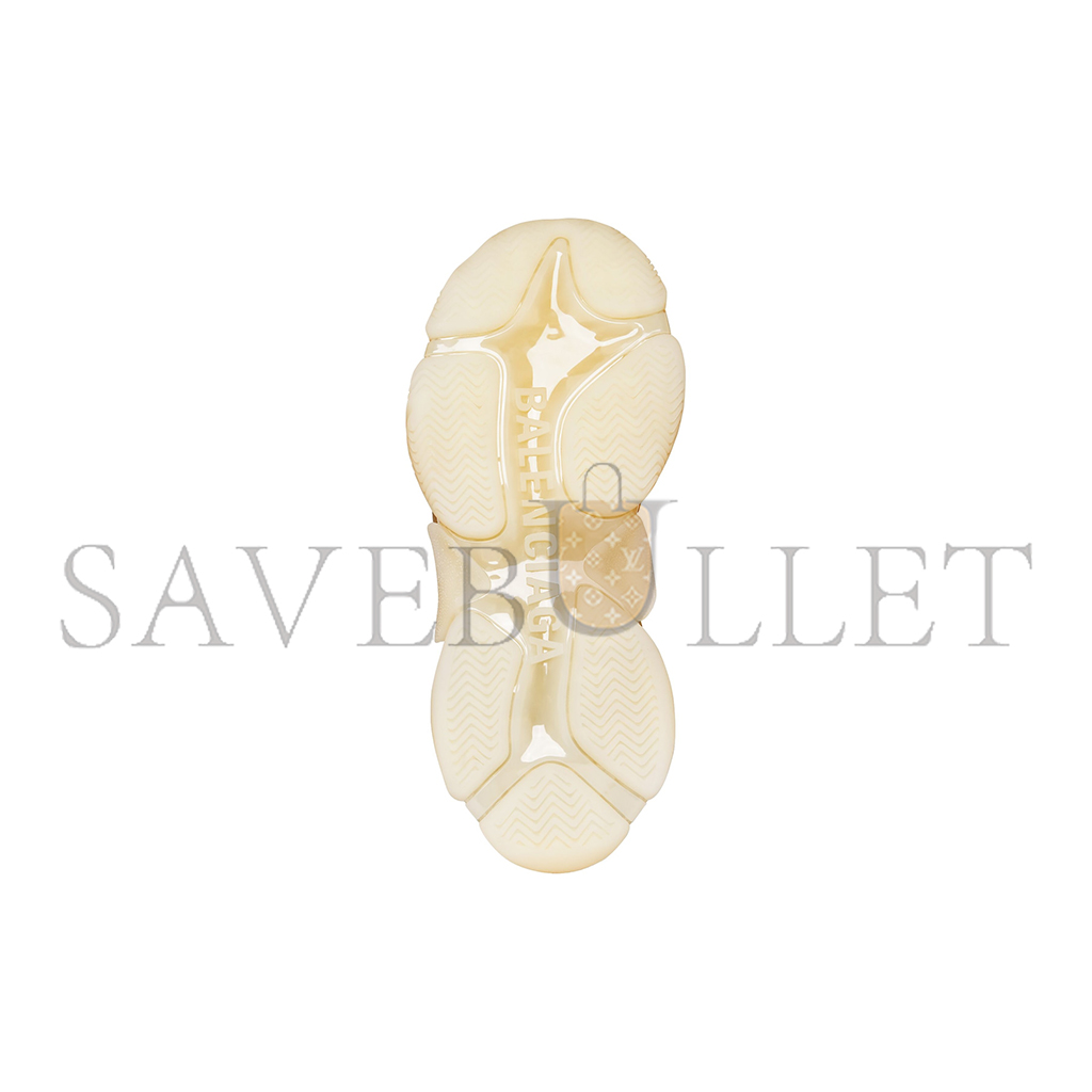 BALENCIAGA WOMEN'S TRIPLE S CLEAR SOLE SNEAKER IN BEIGE 544351W2GA19100 BALENCIAGA WOMEN'S TRIPLE S CLEAR SOLE SNEAKER IN BEIGE 544351W2GA19100