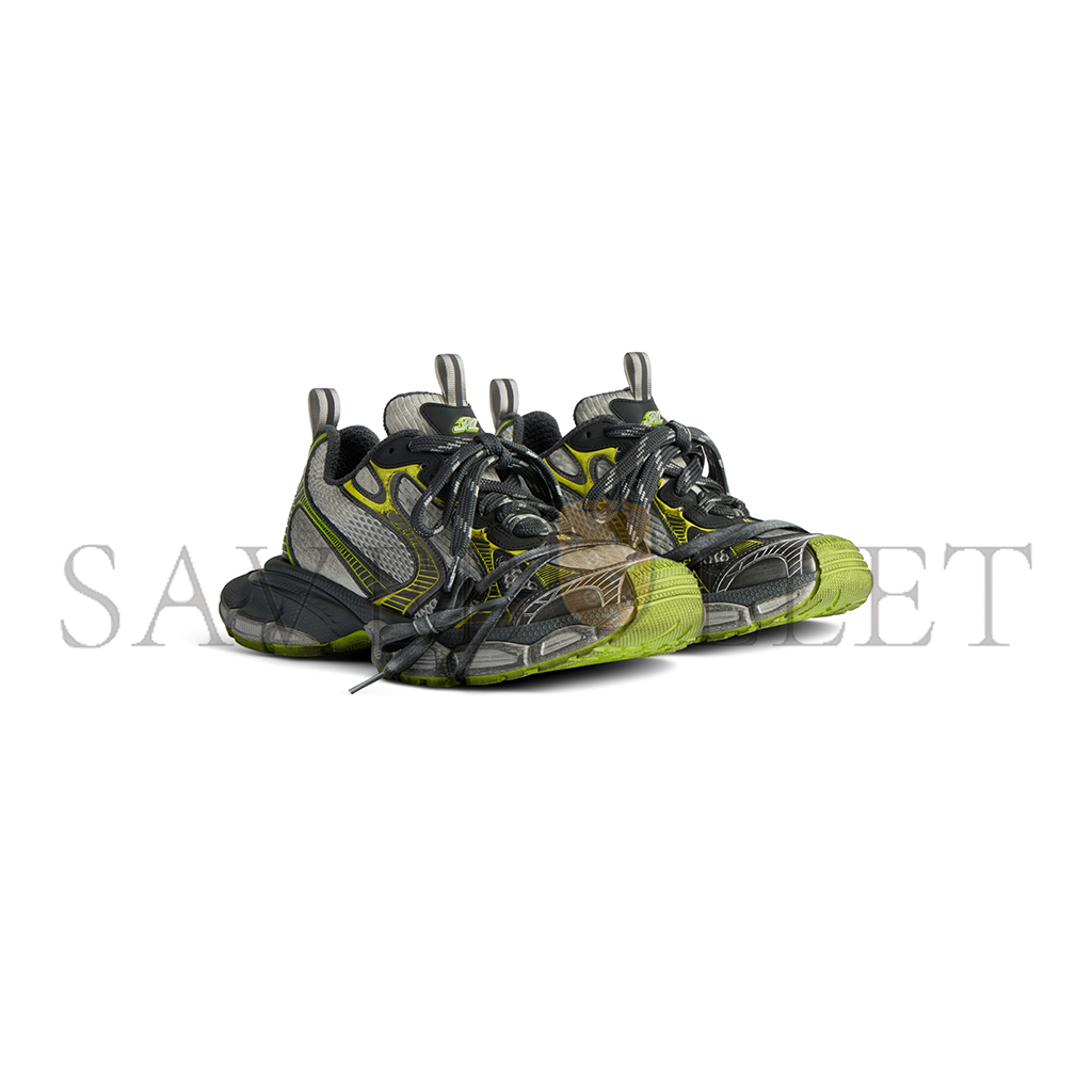 BALENCIAGA MEN'S 3XL SNEAKER IN WHITE GREY GREEN YELLOW 734734W3XL59237 BALENCIAGA MEN'S 3XL SNEAKER IN WHITE GREY GREEN YELLOW 734734W3XL59237