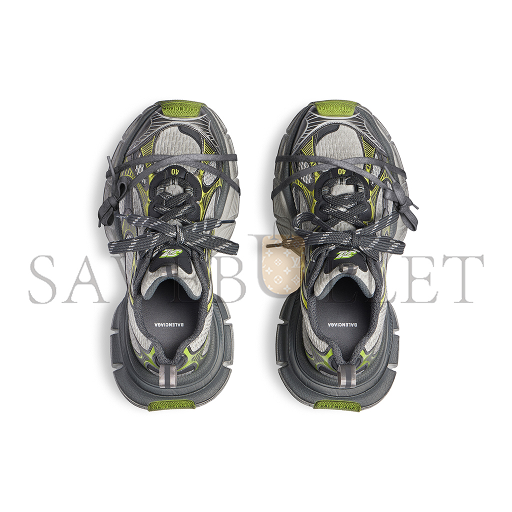 BALENCIAGA MEN'S 3XL SNEAKER IN WHITE GREY GREEN YELLOW 734734W3XL59237 BALENCIAGA MEN'S 3XL SNEAKER IN WHITE GREY GREEN YELLOW 734734W3XL59237