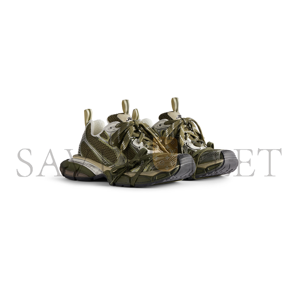 BALENCIAGA MEN'S 3XL SNEAKER IN DARK GREEN LIGHT BEIGE 734734W3XL53191 BALENCIAGA MEN'S 3XL SNEAKER IN DARK GREEN LIGHT BEIGE 734734W3XL53191