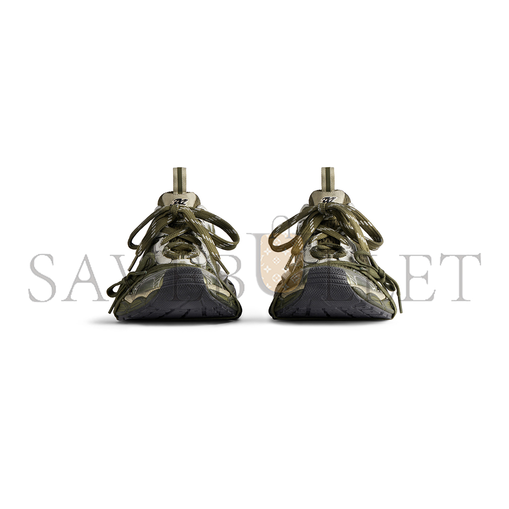 BALENCIAGA MEN'S 3XL SNEAKER IN DARK GREEN LIGHT BEIGE 734734W3XL53191 BALENCIAGA MEN'S 3XL SNEAKER IN DARK GREEN LIGHT BEIGE 734734W3XL53191