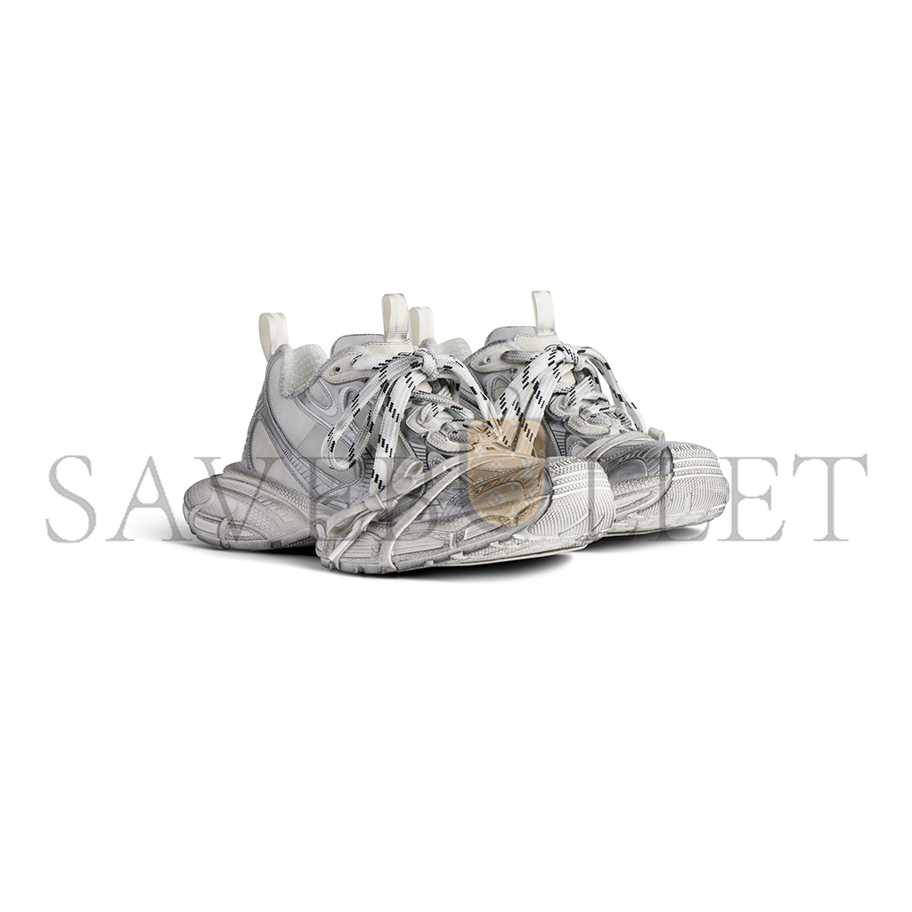 BALENCIAGA MEN'S 3XL SUMMER MESH SNEAKER IN WHITE SILVER 734734WTRMH9080 BALENCIAGA MEN'S 3XL SUMMER MESH SNEAKER IN WHITE SILVER 734734WTRMH9080
