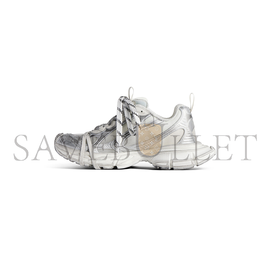 BALENCIAGA MEN'S 3XL SUMMER MESH SNEAKER IN WHITE SILVER 734734WTRMH9080 BALENCIAGA MEN'S 3XL SUMMER MESH SNEAKER IN WHITE SILVER 734734WTRMH9080