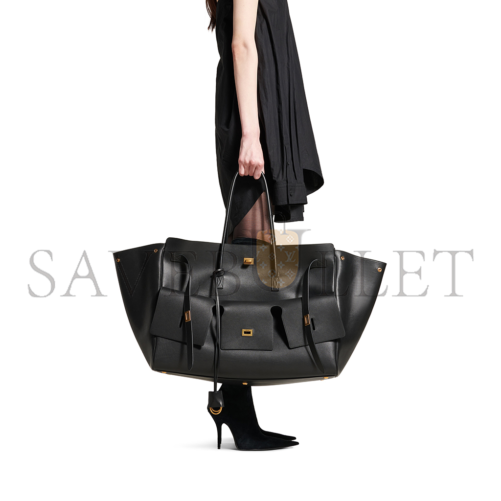 BALENCIAGA BEL AIR XL CARRY ALL BAG IN BLACK 8054802ABAV1000 (61.9*51.8*23.8cm) BALENCIAGA BEL AIR XL CARRY ALL BAG IN BLACK 8054802ABAV1000 (61.9*51.8*23.8cm)
