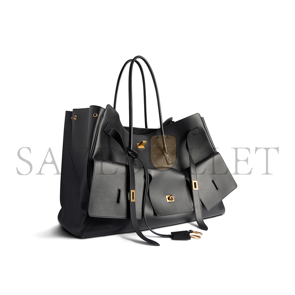BALENCIAGA BEL AIR XL CARRY ALL BAG IN BLACK 8054802ABAV1000 (61.9*51.8*23.8cm) BALENCIAGA BEL AIR XL CARRY ALL BAG IN BLACK 8054802ABAV1000 (61.9*51.8*23.8cm)