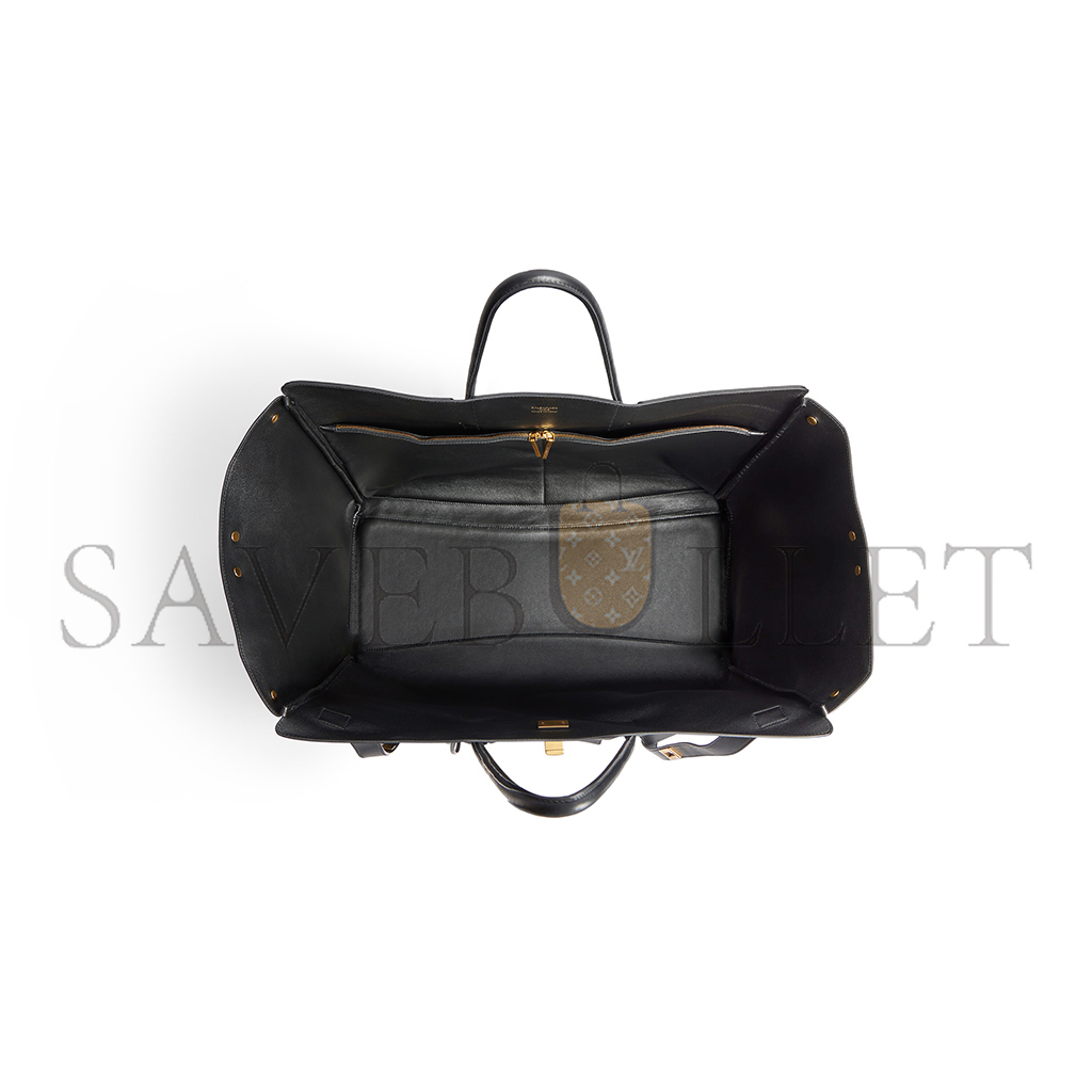 BALENCIAGA BEL AIR XL CARRY ALL BAG IN BLACK 8054802ABAV1000 (61.9*51.8*23.8cm) BALENCIAGA BEL AIR XL CARRY ALL BAG IN BLACK 8054802ABAV1000 (61.9*51.8*23.8cm)