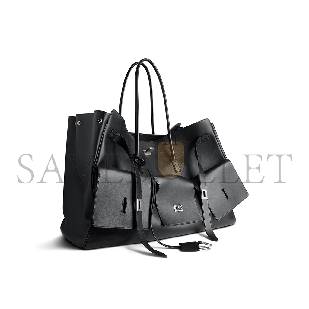 BALENCIAGA BEL AIR XL CARRY ALL BAG IN BLACK 8054802ABAW1000 (61.9*51.8*23.8cm) BALENCIAGA BEL AIR XL CARRY ALL BAG IN BLACK 8054802ABAW1000 (61.9*51.8*23.8cm)